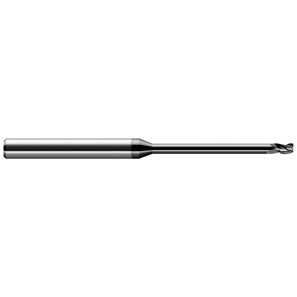 Harvey Tool 39447-C4 Corner Radius End Mill: 0.047" Dia, 0.07" LOC, 0.005" Radius, 3 Flutes, Solid Carbide Image