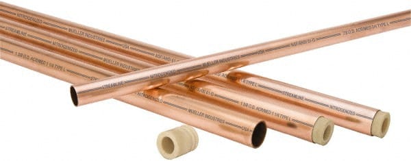 Mueller Industries - 10' Long, 1-1/8″ OD x 1″ ID, Grade C12200 Copper  Nitrogenized Tube - 78776481 - MSC Industrial Supply