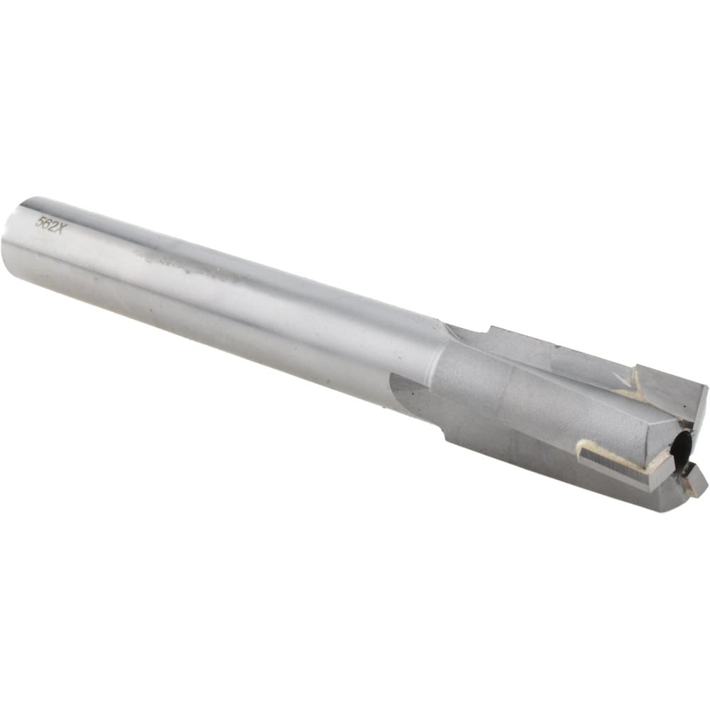 13/16" Diam, 5/8" Shank, Diam, 3 Flutes, Straight Shank, Interchangeable Pilot Counterbore