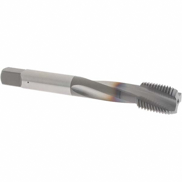 Spiral Flute Tap: 1/2-20 UNF, 3 Flutes, Modified Bottoming, 3B Class of Fit, Powdered Metal, TICN Coated