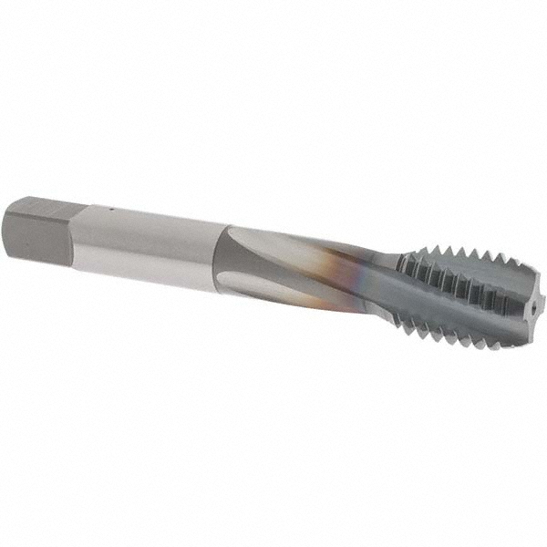 Spiral Flute Tap: 5/8-11 UNC, 4 Flutes, Modified Bottoming, 3B Class of Fit, Powdered Metal, TICN Coated