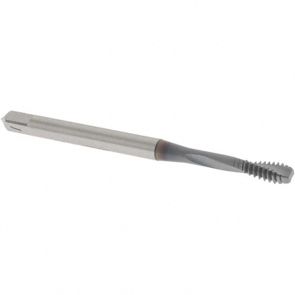 OSG 1754308 Spiral Flute Tap: #6-32, UNC, 2 Flute, Modified Bottoming, 3B Class of Fit, Powdered Metal, TICN Finish Image