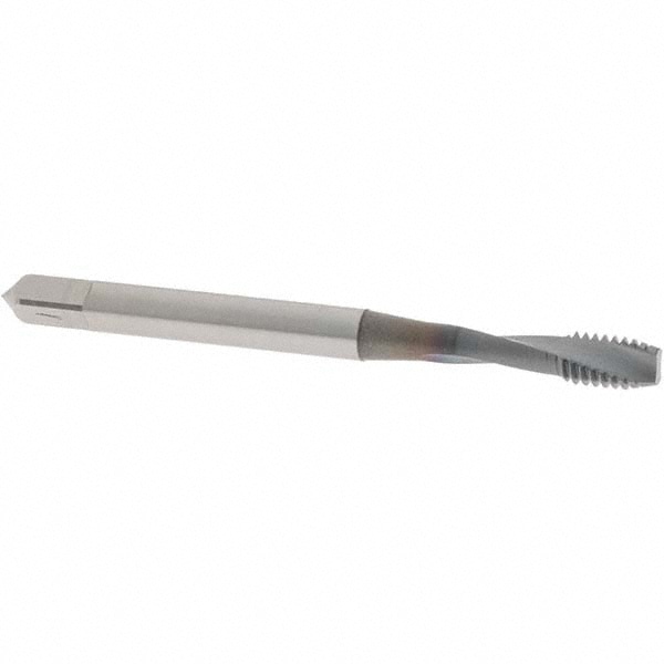 OSG 1754608 Spiral Flute Tap: #8-32, UNC, 2 Flute, Modified Bottoming, 3B Class of Fit, Powdered Metal, TICN Finish Image