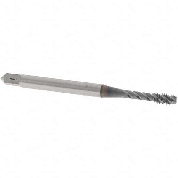 OSG 1722008 Spiral Flute Tap: #4-40, UNC, 3 Flute, Modified Bottoming, Vanadium High Speed Steel, TICN Finish Image