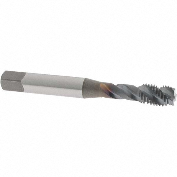 Spiral Flute Tap: 5/16-24 UNF, 3 Flutes, Modified Bottoming, 2B Class of Fit, Vanadium High Speed Steel, TICN Coated