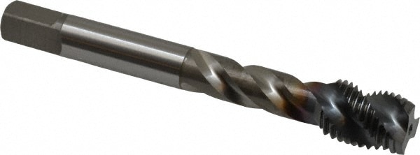 OSG 1723308 Spiral Flute Tap: 7/16-20, UNF, 3 Flute, Modified Bottoming, Vanadium High Speed Steel, TICN Finish Image