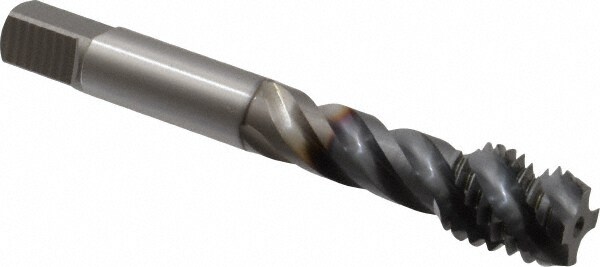 OSG 1726008 Spiral Flute Tap: 9/16-12, UNC, 4 Flute, Modified Bottoming, Vanadium High Speed Steel, TICN Finish Image