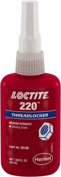 LOCTITE 645093 Threadlocker: Blue, Liquid, 50 mL, Bottle 