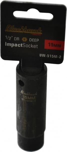 1/2-Inch Blackhawk UW-515M 6-Point 15mm Drive Deep Impact Socket