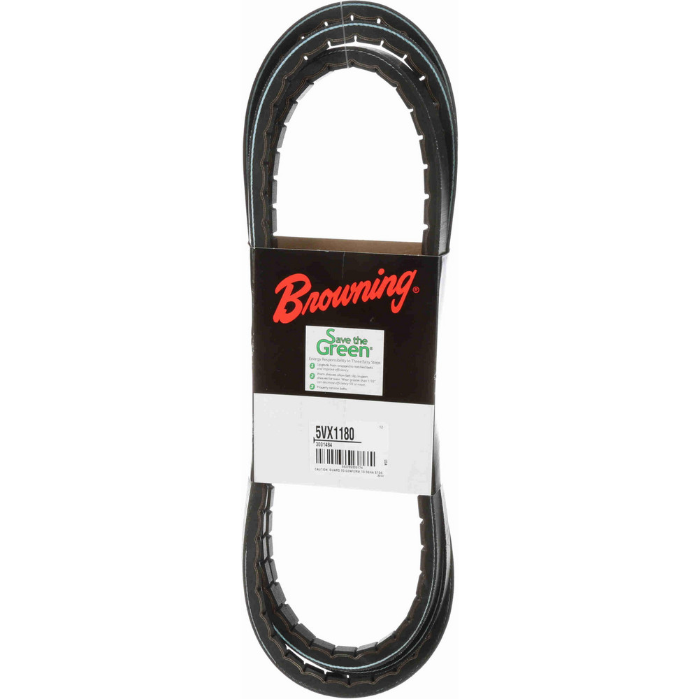 V-Belt: Section 5VX, 118.0000" Outside Length, 5/8" Belt Width - Rubber, 358 Gripnotch, 5VX1180