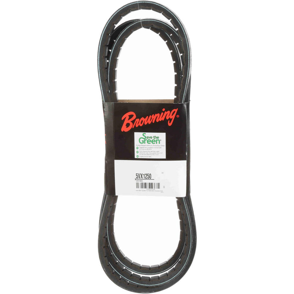 V-Belt: Section 5VX, 125.0000" Outside Length, 5/8" Belt Width - Rubber, 358 Gripnotch, 5VX1250