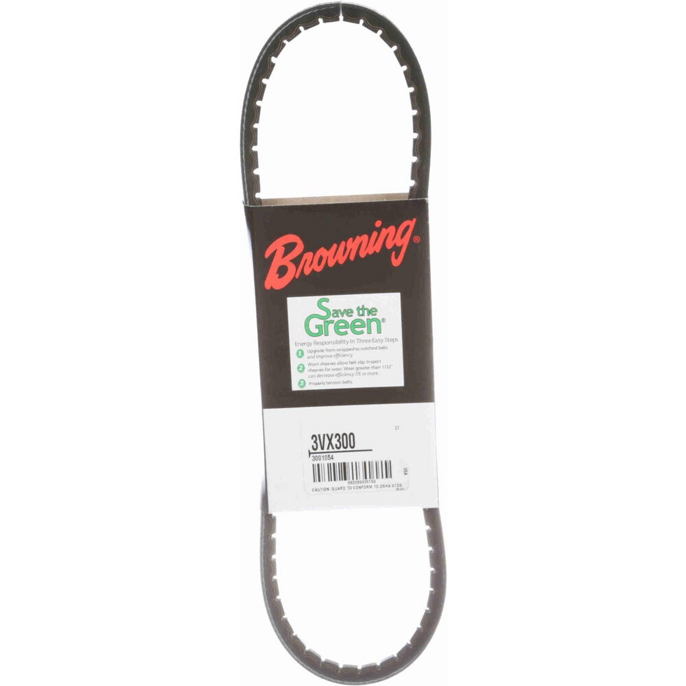 V-Belt: Section 3VX, 30" Outside Length, 3/8" Belt Width
