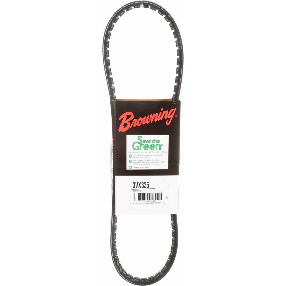 V-Belt: Section 3VX, 33.5" Outside Length, 3/8" Belt Width