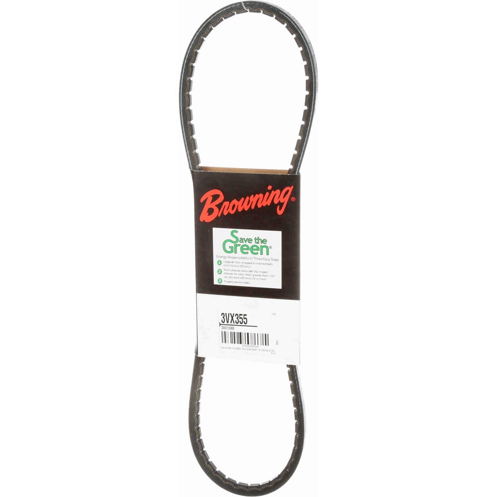 V-Belt: Section 3VX, 35.5" Outside Length, 3/8" Belt Width