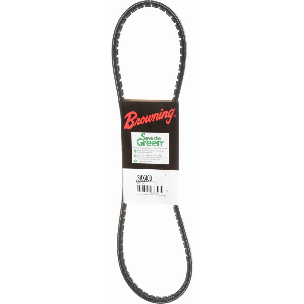 V-Belt: Section 3VX, 40" Outside Length, 3/8" Belt Width