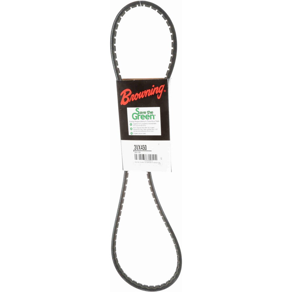 V-Belt: Section 3VX, 45" Outside Length, 3/8" Belt Width