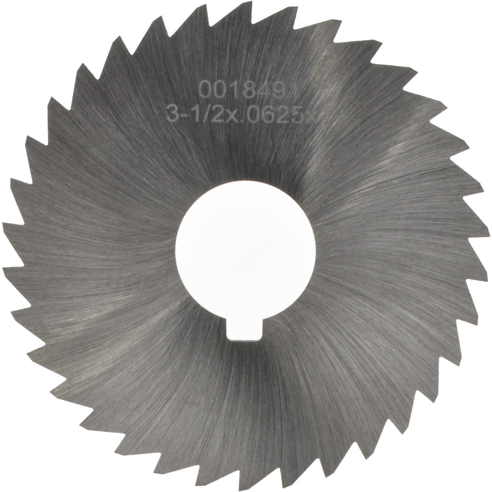 Slitting & Slotting Saw: 3-1/2" Dia, 1/16" Thick, 1" Arbor Hole, 34 Teeth, High Speed Steel