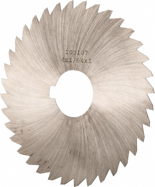 Made in USA OSPEC4599 Slitting & Slotting Saw: 4" Dia, 1/64" Thick, 1" Arbor Hole, 36 Teeth, High Speed Steel Image