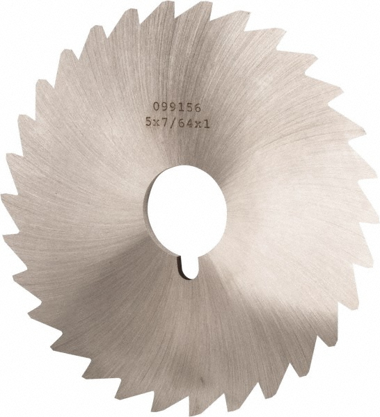 Made in USA OMSLF10937540 Slitting & Slotting Saw: 5" Dia, 7/64" Thick, 1" Arbor Hole, 40 Teeth, High Speed Steel Image