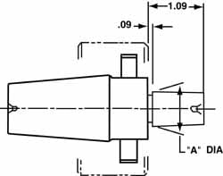 Collis Tool 60046 JT6 Inside Taper, 0.676 Inch Nose Diameter, Rotary Tool Holder Quick Change Adapter Image