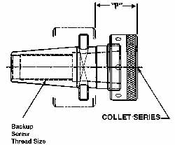 Collis Tool 70573 Collet Chuck: 0.093 to 1" Capacity, Single Angle Collet, Taper Shank Image