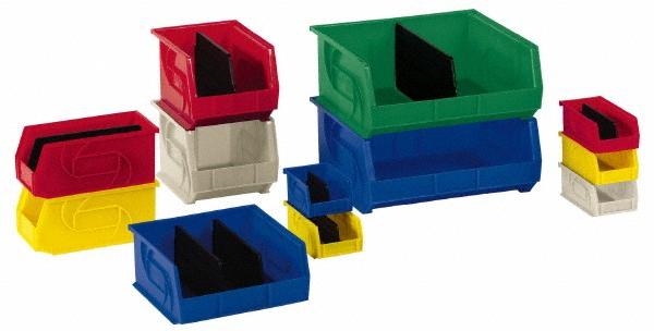 Plastic Hopper Stacking Bin: Blue - Blue, Polypropylene, 40 Lb Capacity
