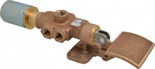 Parker M06244640 Manually Operated Valve: 0.5" NPT Outlet, 4-Way Spring Return, Pedal Actuated 