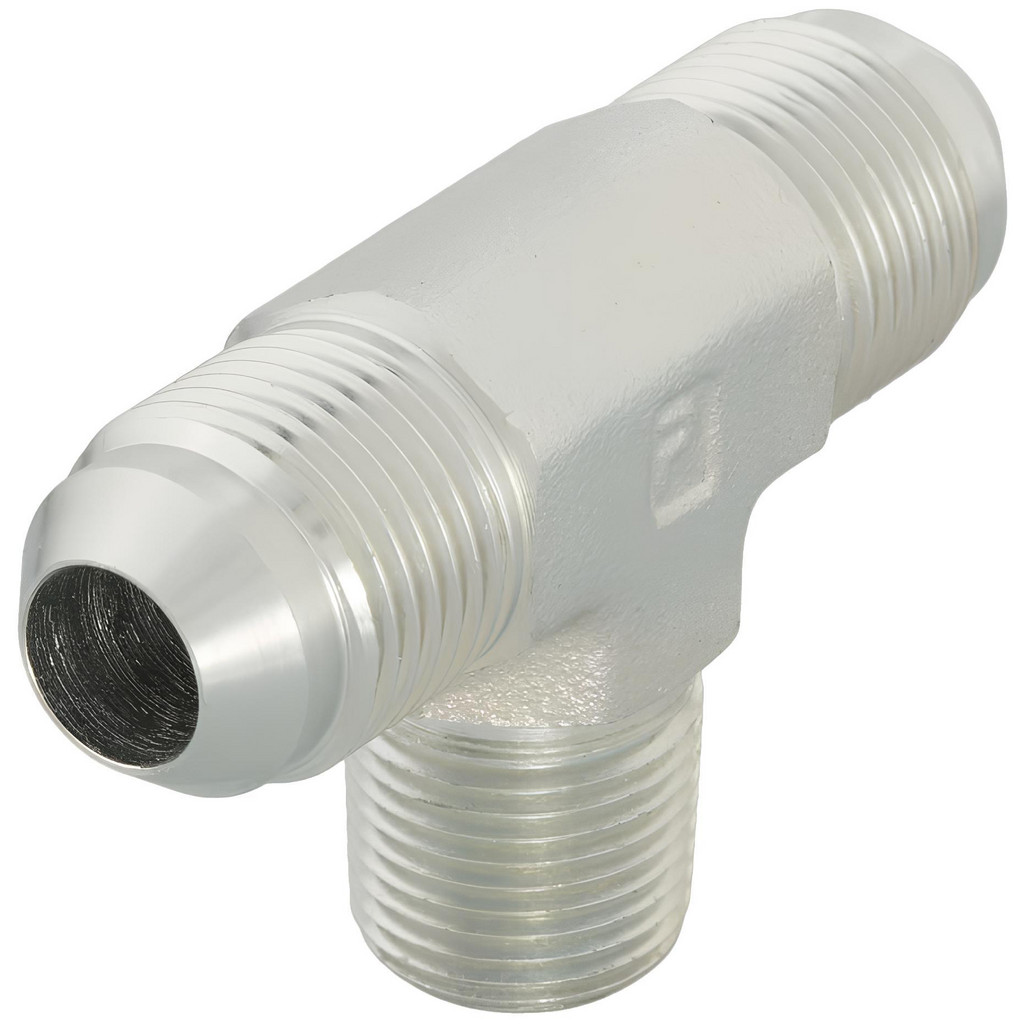 Parker 4-4-4 STX-S Steel Flared Tube Male Branch Tee: 1/4" Tube OD, 1/4 Thread, 37 &deg; Flared Angle Image