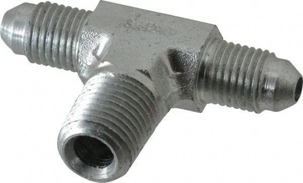 Parker 4-4-4 STX-S Steel Flared Tube Male Branch Tee: 1/4" Tube OD, 1/4 Thread, 37 ° Flared Angle Image