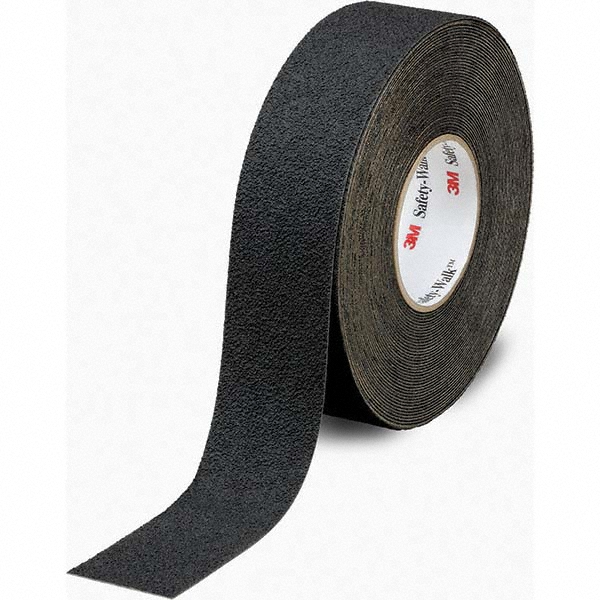 Floor & Aisle Marking Tape: 36" Wide, 60' Long, 1.14 mil Thick, Plastic - Gray, Anti-Slip Surface, Light-Duty