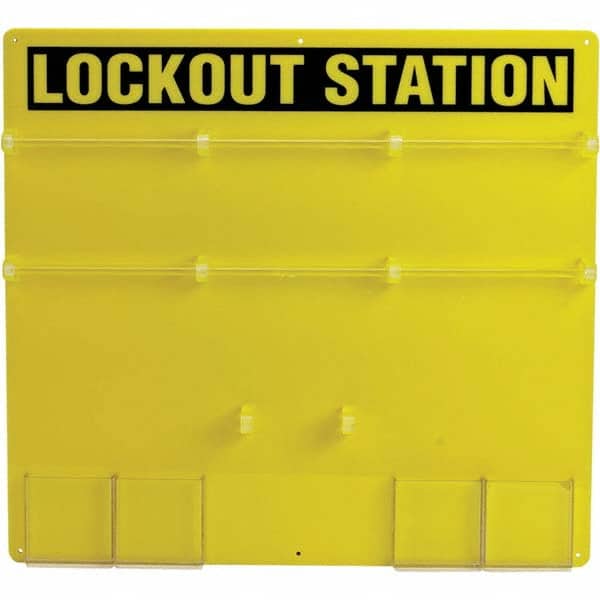 Padlock Lockout Station: Empty, 36 Max Locks, Plexiglass Station