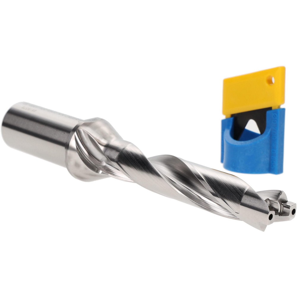 Replaceable-Tip Drill: 0.748 to 0.783" Dia, 3.74" Max Depth, 1" Straight-Cylindrical Shank