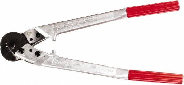 Cable Cutter: 0.38" Capacity, Aluminum Handle, 19-3/4" OAL