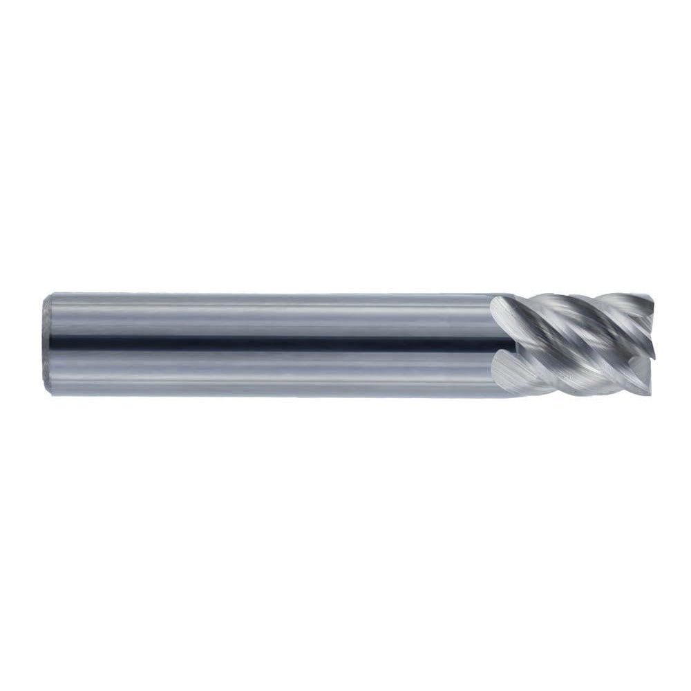 Melin Tool 57704 Square End Mill: 3/8 Dia, 1/2 LOC, 3/8 Shank Dia, 2 OAL, 5 Flutes 