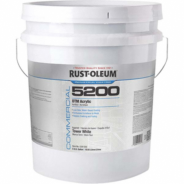 pic Glossy Finish Acrylic Paint rust oleum 5 gal tower white high gloss finish acrylic enamel paint 79196671 msc industrial supply