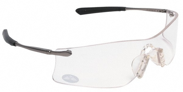 MCR SAFETY T4110AF Safety Glass: Anti-Fog & Scratch-Resistant, Polycarbonate, Clear Lenses, Frameless, UV Protection Image