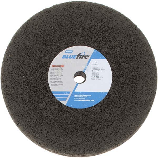 Norton 66253344365 Surface Grinding Wheel: 8" Dia, 1" Thick, 5/8" Hole, 14 Grit, T Hardness 