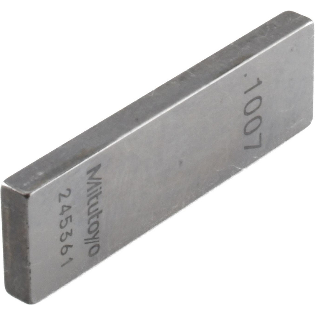 Mitutoyo Rectangle Steel Gage Block: 0.1007", Grade 0 - Accuracy Grade 0, Includes Certificate of Inspection | Part #611127-531