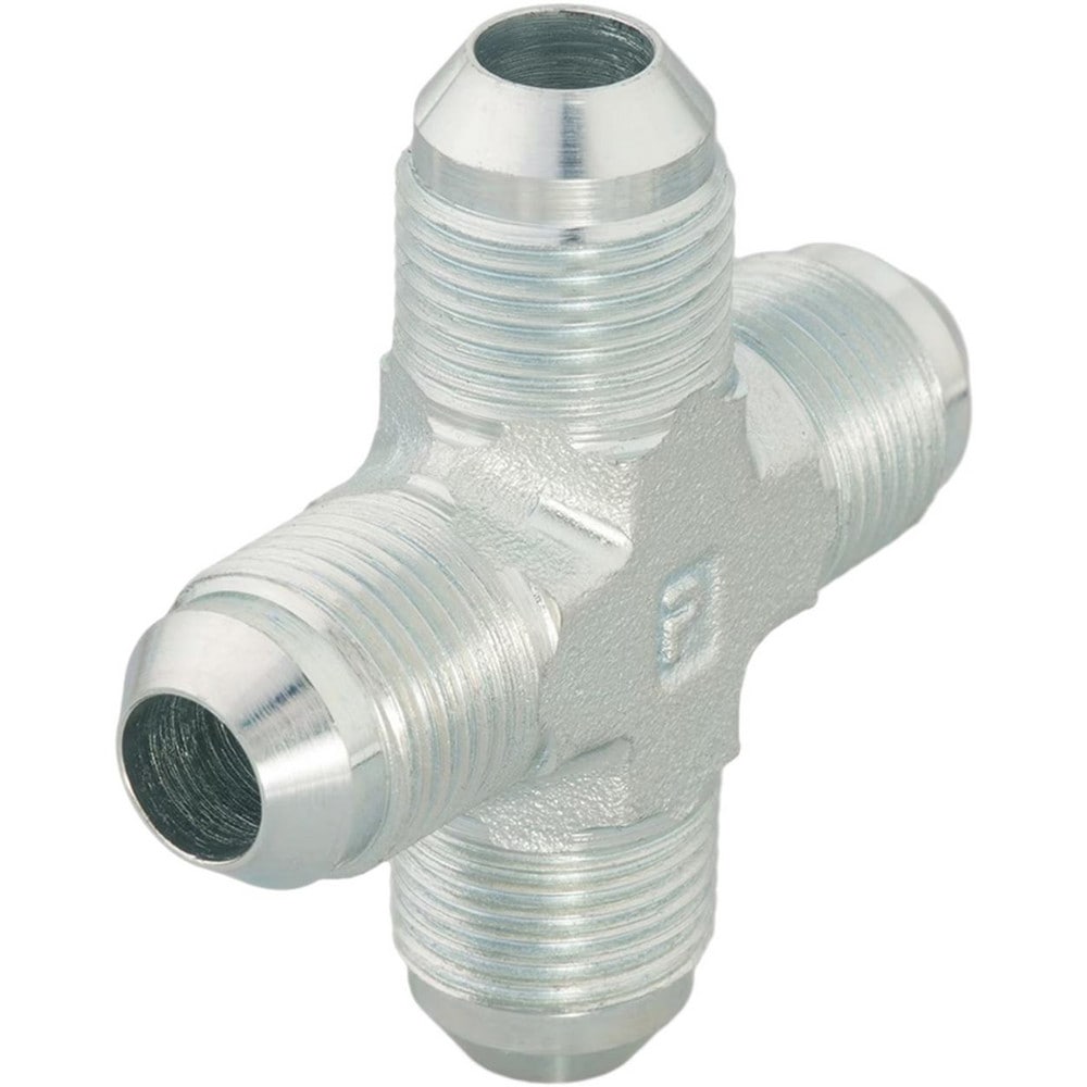 Steel Flared Tube Union: 1/2" Tube OD, 37 ° Flared Angle