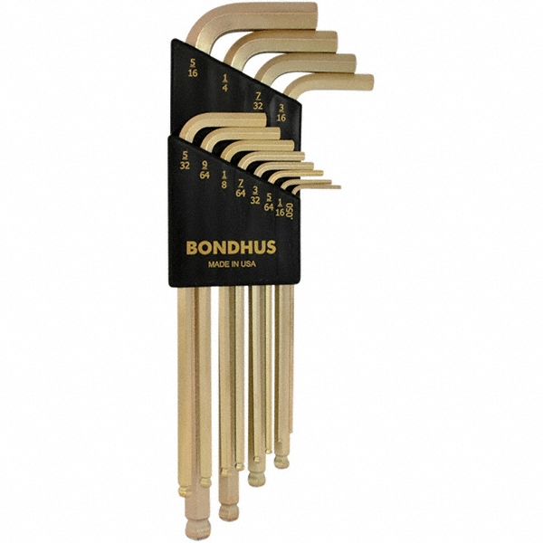 Hex Key Sets: Ball End: Yes; Tool Type: Hex; Handle Type: L-Handle; Measurement Type: SAE