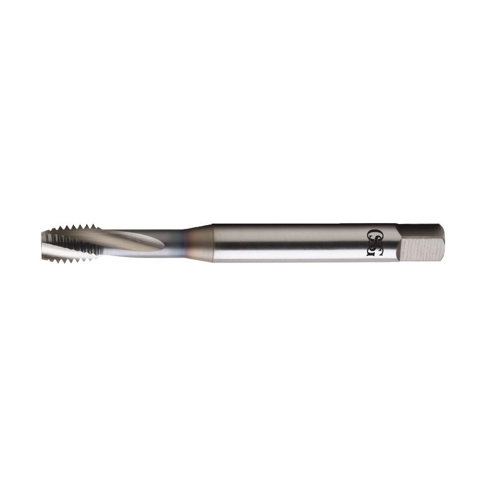 Spiral Flute Tap: 7/16-20 UNF, 3 Flutes, Bottoming, 2B Class of Fit, Vanadium High Speed Steel, TICN Coated