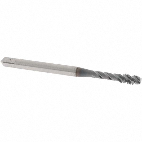 OSG 2912408 Spiral Flute Tap: #6-32, UNC, 3 Flute, Modified Bottoming, 2B Class of Fit, Vanadium High Speed Steel, TICN Finish Image