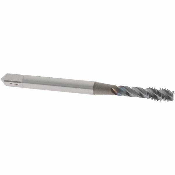OSG 2912808 Spiral Flute Tap: #8-32, UNC, 3 Flute, Modified Bottoming, 2B Class of Fit, Vanadium High Speed Steel, TICN Finish Image
