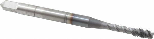 OSG 2916808 Spiral Flute Tap: #4-48, UNF, 3 Flute, Modified Bottoming, 2B Class of Fit, Vanadium High Speed Steel, TICN Finish Image