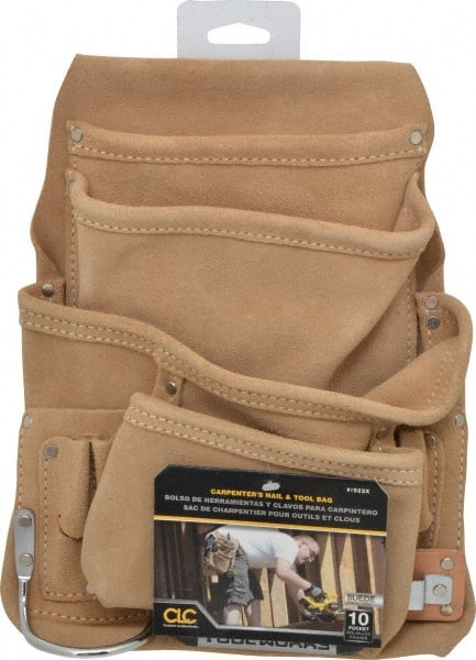 CLC I923X Carpenters Nail & Tool Bag: 10 Pocket 