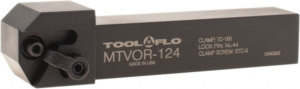 Tool-Flo 96001256 Indexable Threading Toolholder: External, Right Hand, 0.75 x 0.75" Shank 