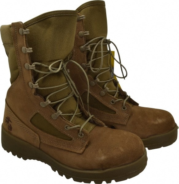 Belleville 550ST 080R Work Boot: Size 8, 8" High, Leather, Steel Toe 