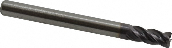 M.A. Ford. 17718712A Corner Radius End Mill: 3/16" Dia, 7/16" LOC, 0.015" Radius, 4 Flutes, Solid Carbide Image