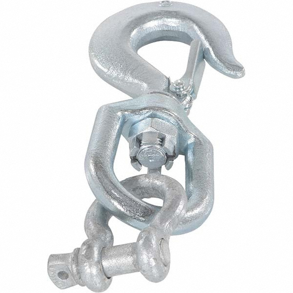 Vestil 2 Ton Capacity, Steel Swivel Hoist Hook 79391348 MSC