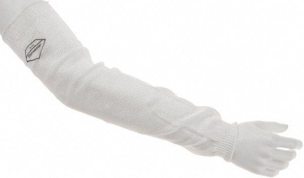 Cut-Resistant Sleeves: Size Universal, White, ANSI Cut A2